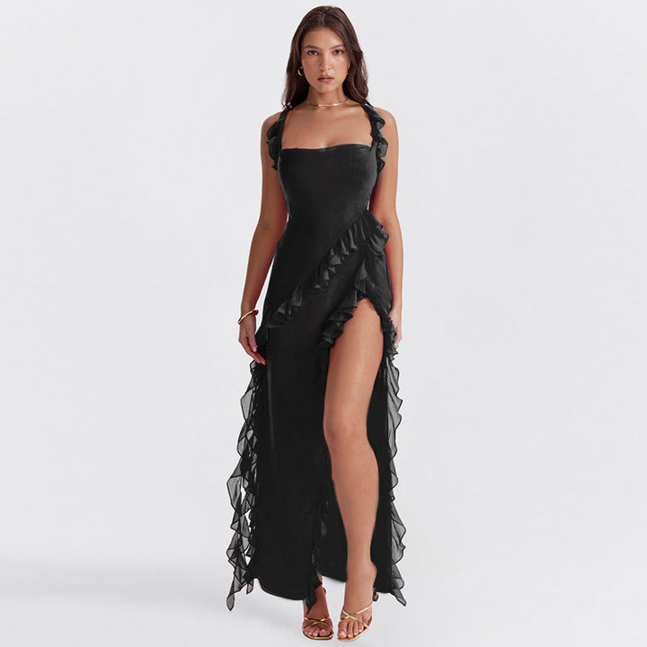RHEA | ELEGANT DRESS WeissH A SIDE SLIT