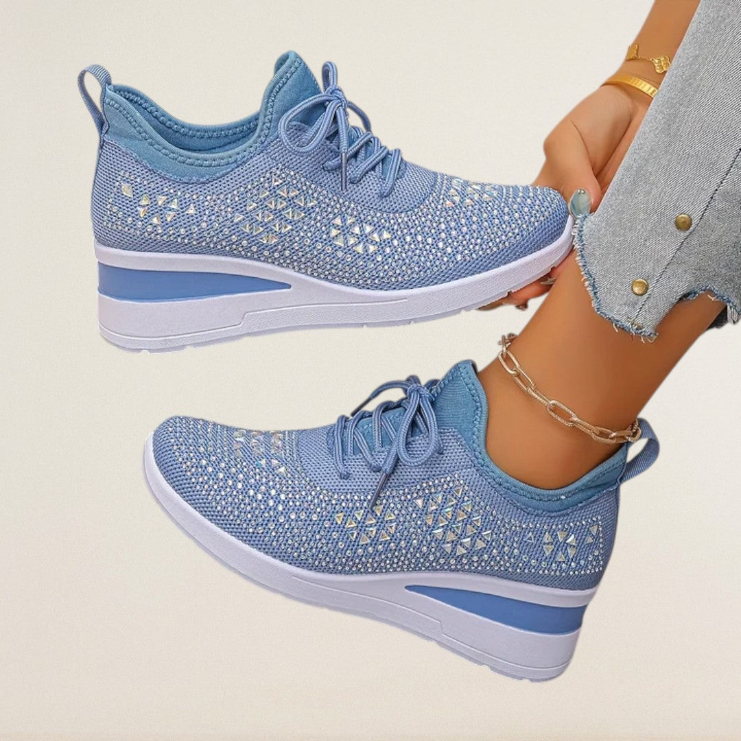 Ladina – orthopädischer Knit-Sneaker mit Glanzdetails