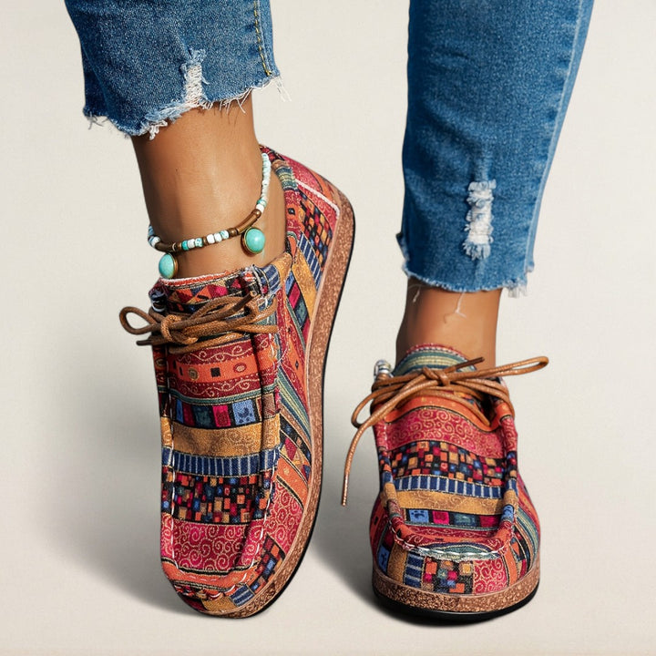 Rahel – orthopädischer Komfort-Schnürschuh im Canvas-Look