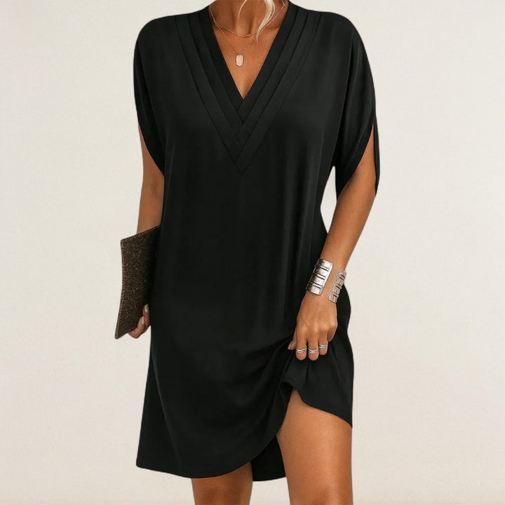Ayla – Luftigs V-Neck Tunika-Kleid für jeden Tag