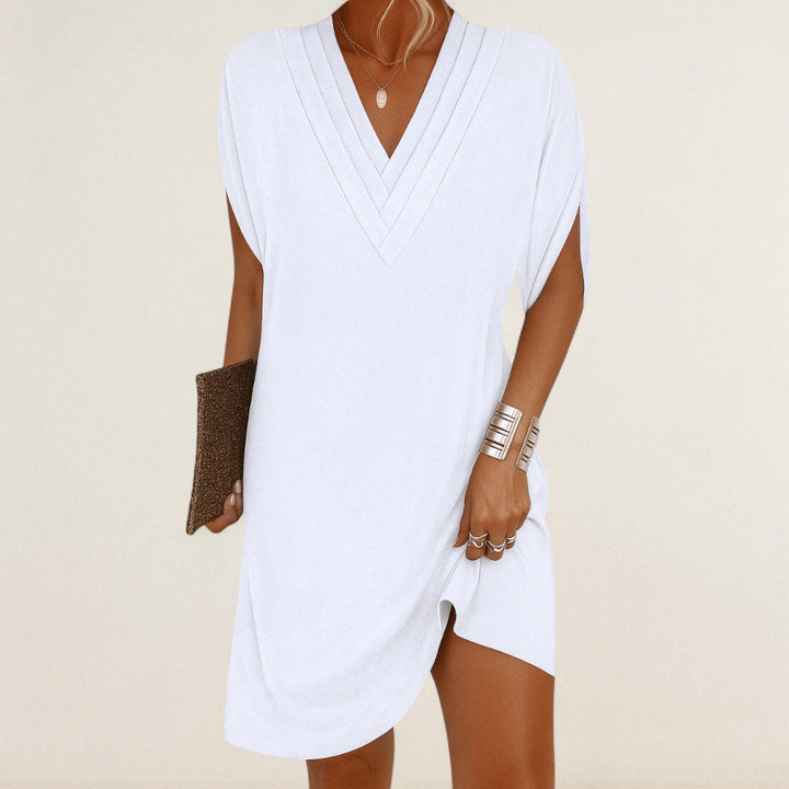 Ayla – Luftigs V-Neck Tunika-Kleid für jeden Tag