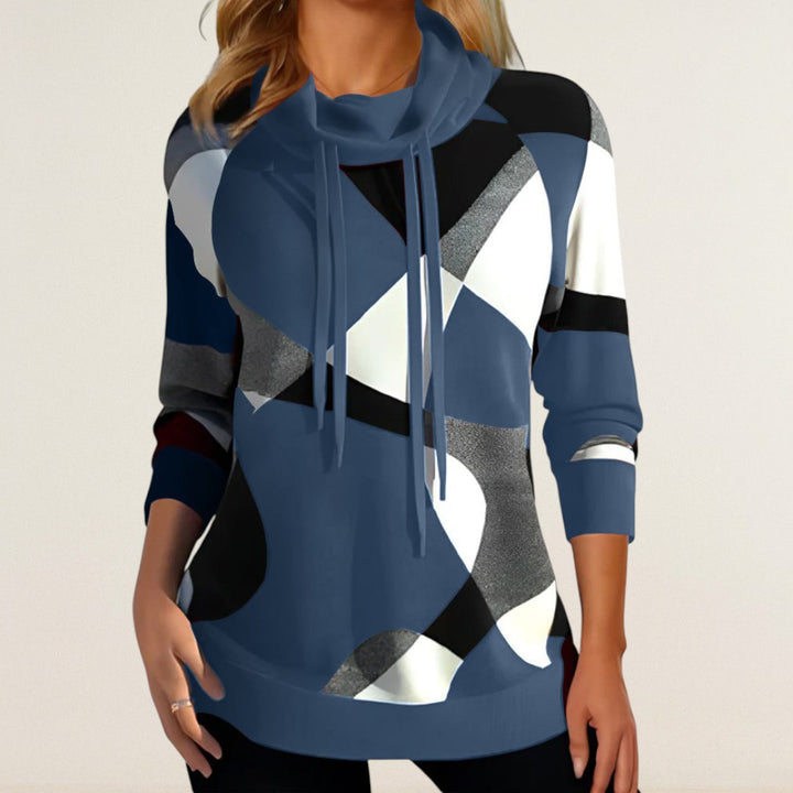 Soraya – Sportlicher Printpullover mit Stehkragen