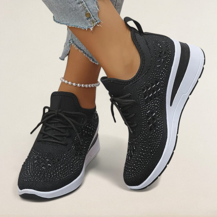 Ladina – orthopädischer Knit-Sneaker mit Glanzdetails
