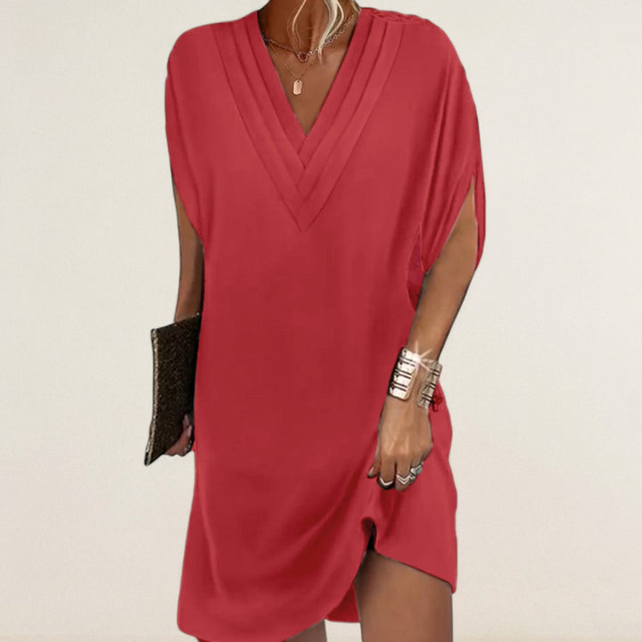 Ayla – Luftigs V-Neck Tunika-Kleid für jeden Tag