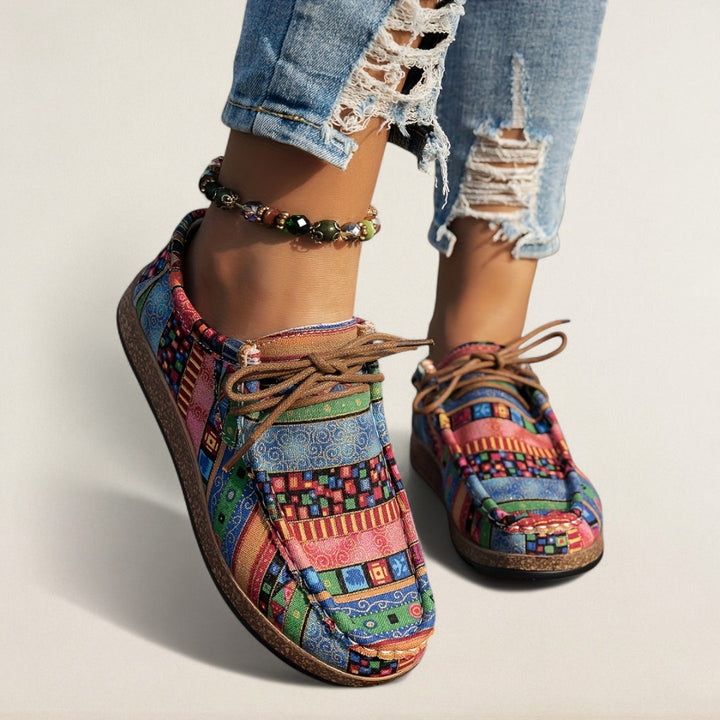 Rahel – orthopädischer Komfort-Schnürschuh im Canvas-Look