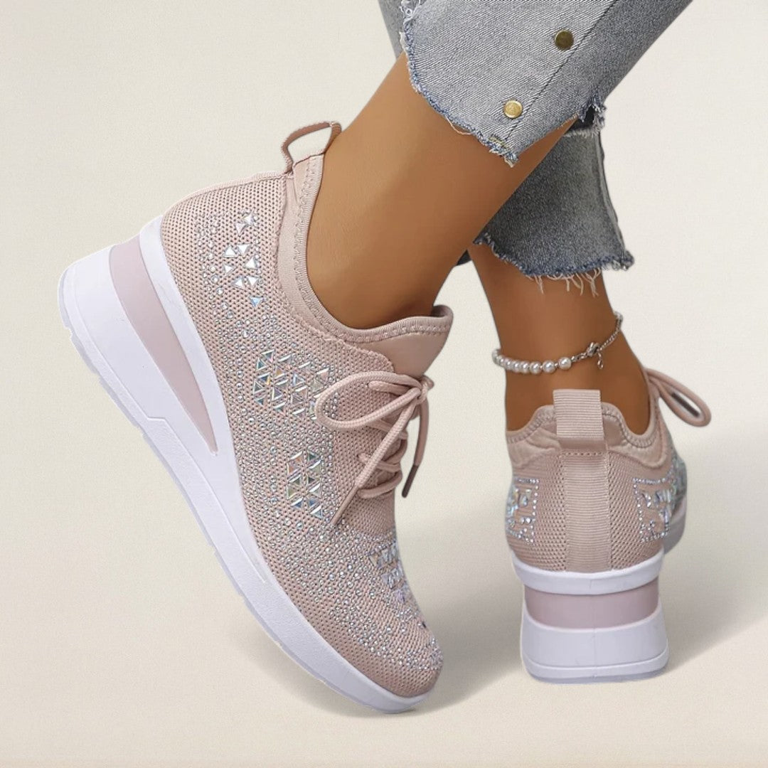 Ladina – orthopädischer Knit-Sneaker mit Glanzdetails