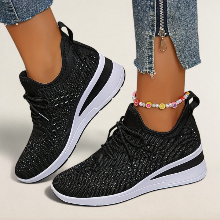 Ladina – orthopädischer Knit-Sneaker mit Glanzdetails
