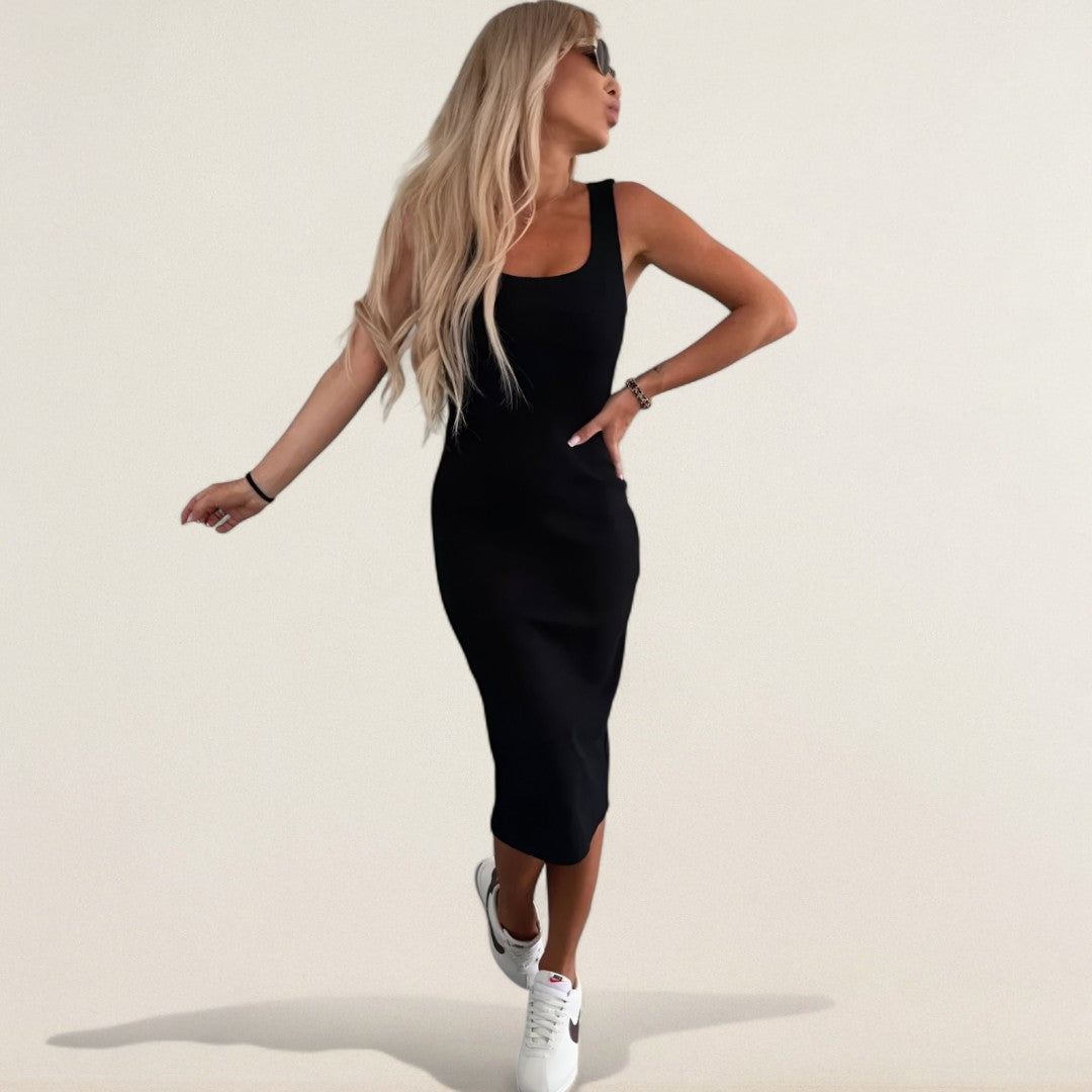 Mira – Zweiteiligs Rib-Set mit Jacke und Midi-Kleid