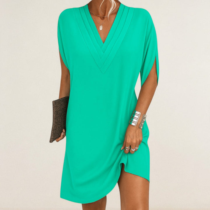 Ayla – Luftigs V-Neck Tunika-Kleid für jeden Tag