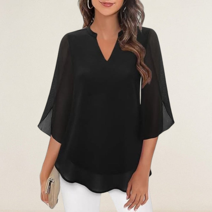 Claudia – Luftigi Bluse mit eleganter Linie