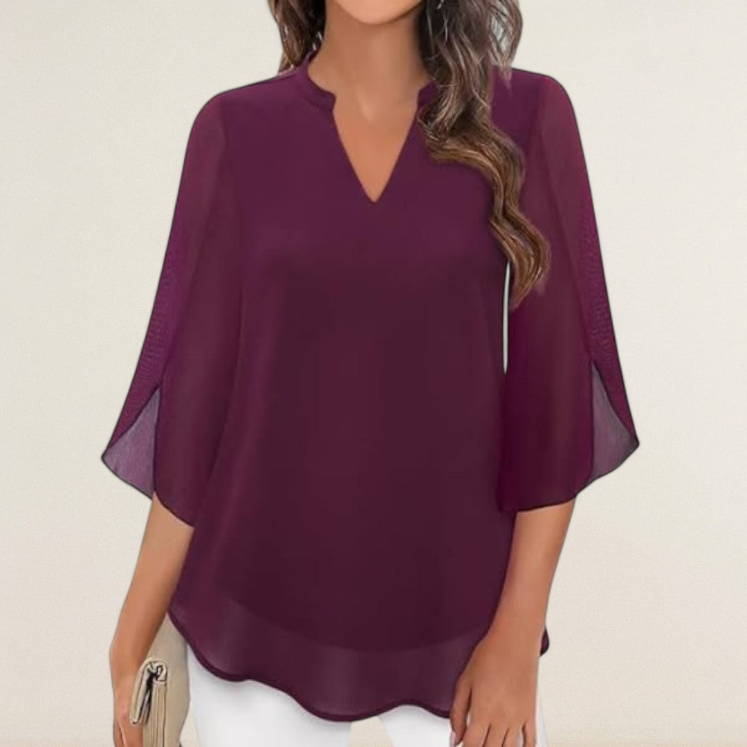 Claudia – Luftigi Bluse mit eleganter Linie