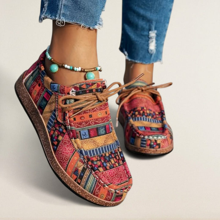 Rahel – orthopädischer Komfort-Schnürschuh im Canvas-Look