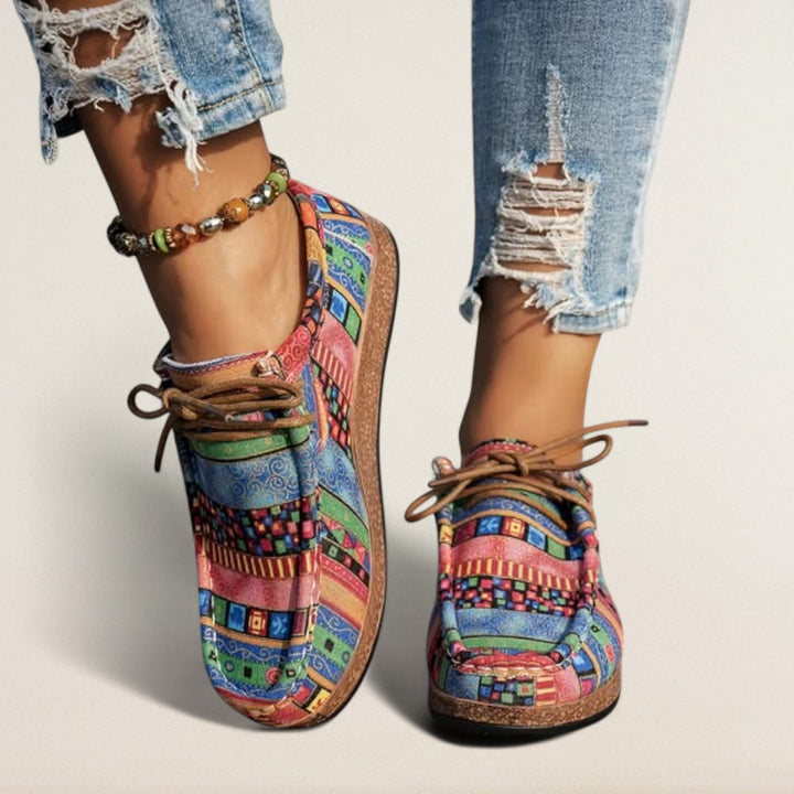 Rahel – orthopädischer Komfort-Schnürschuh im Canvas-Look
