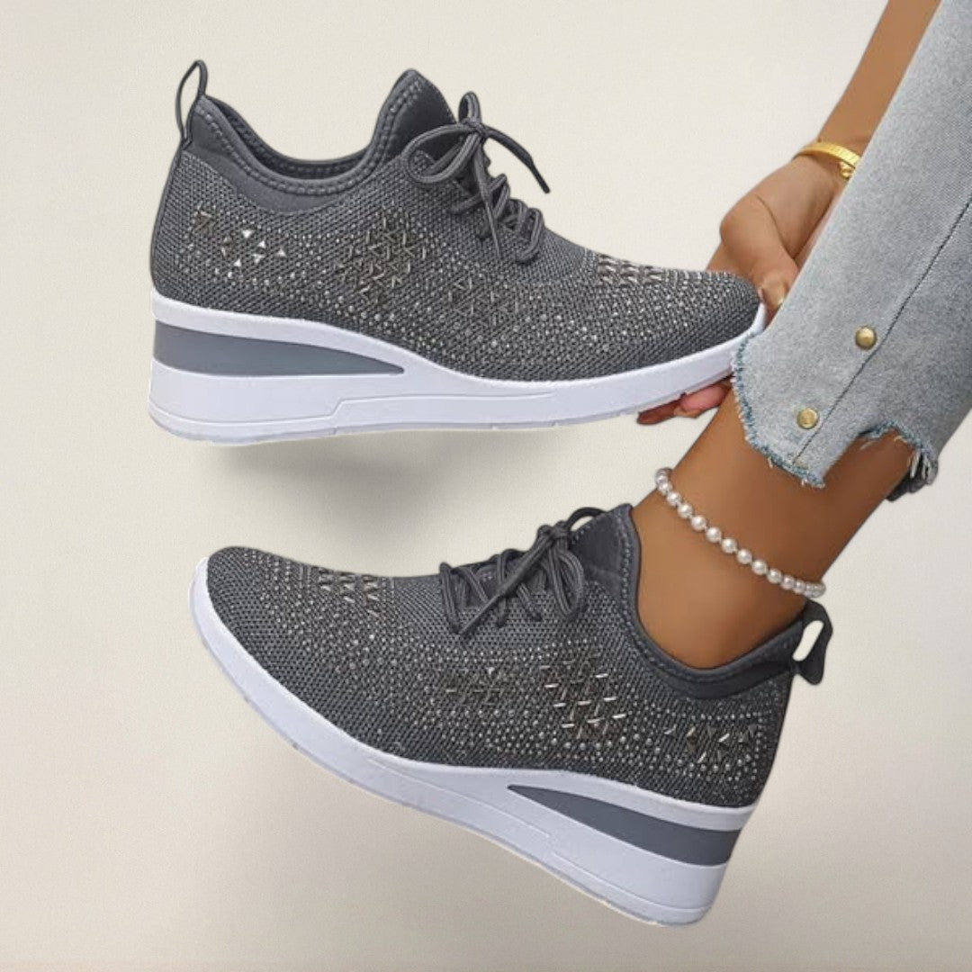 Ladina – orthopädischer Knit-Sneaker mit Glanzdetails
