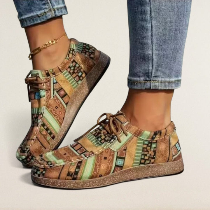 Rahel – orthopädischer Komfort-Schnürschuh im Canvas-Look