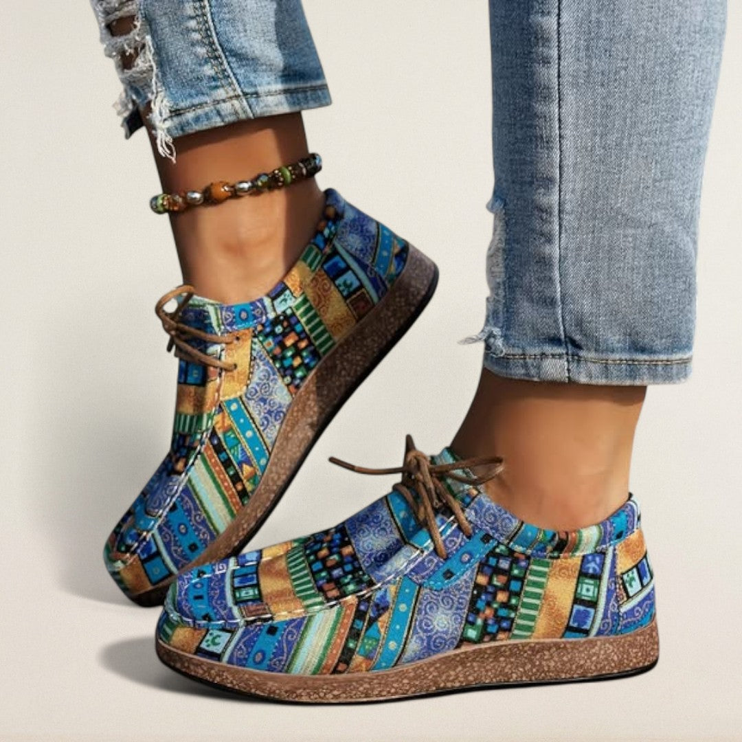 Rahel – orthopädischer Komfort-Schnürschuh im Canvas-Look
