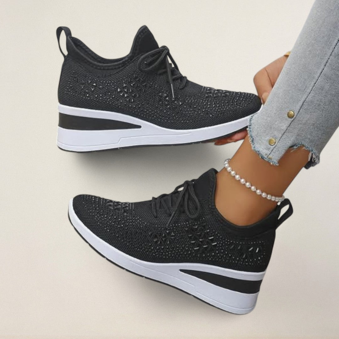 Ladina – orthopädischer Knit-Sneaker mit Glanzdetails