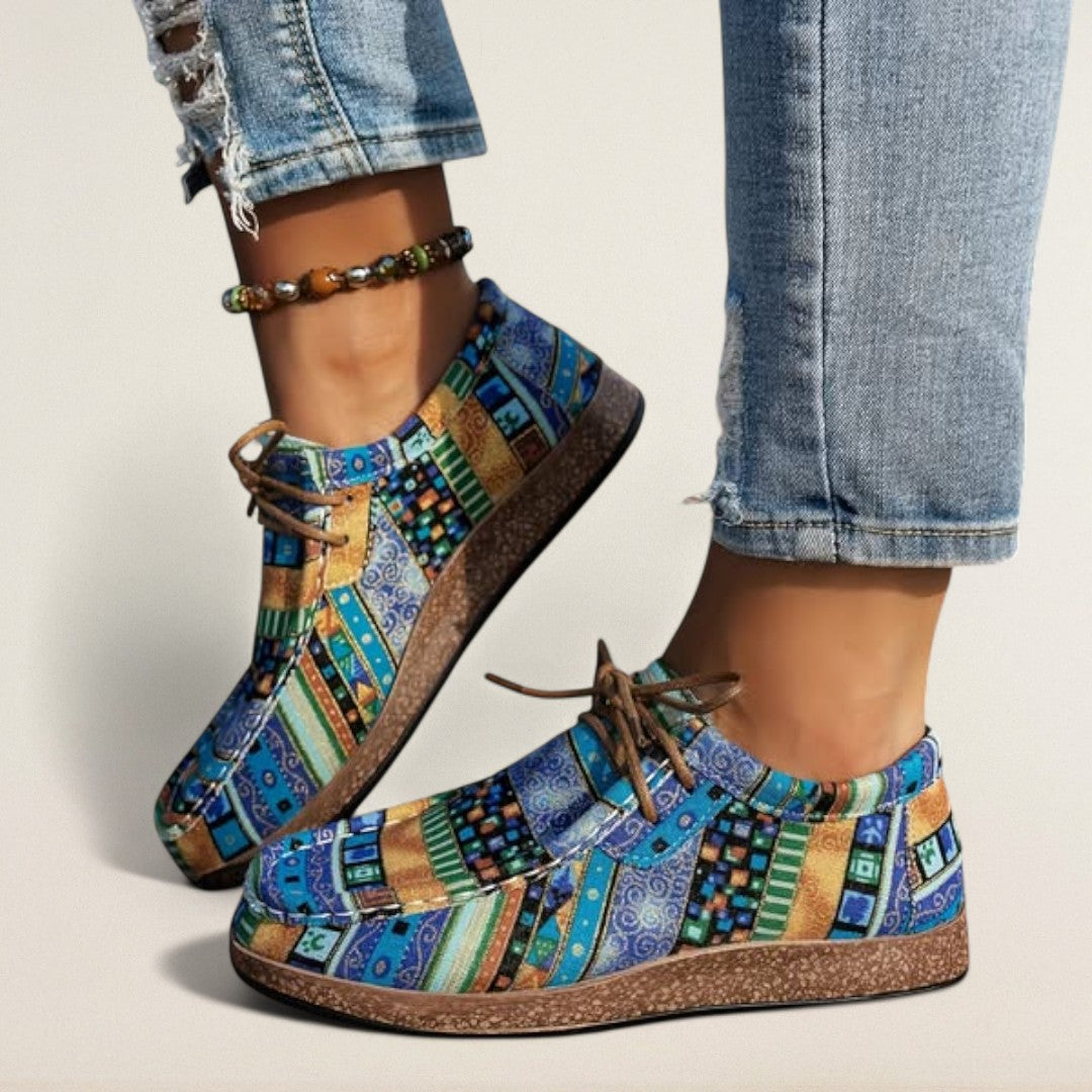 Rahel – orthopädischer Komfort-Schnürschuh im Canvas-Look