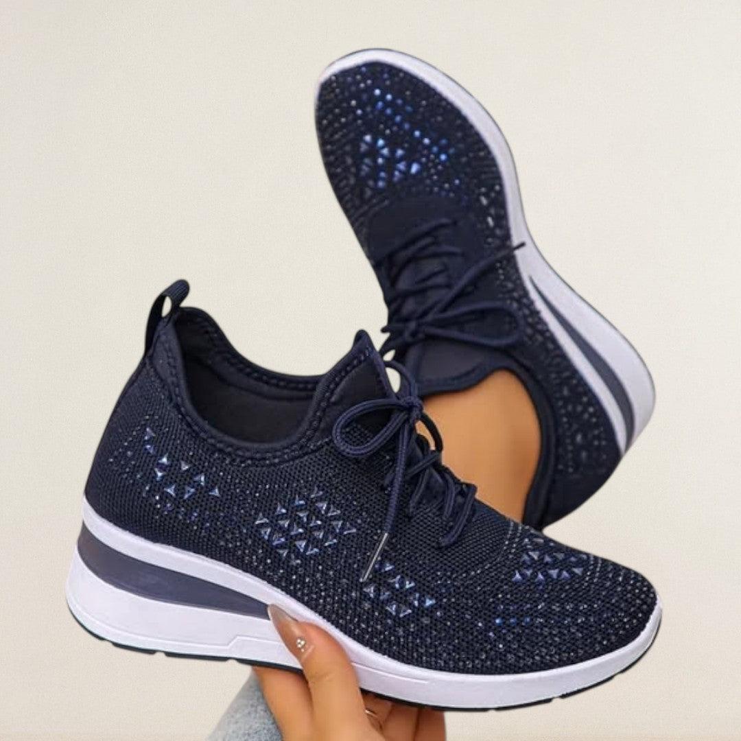 Ladina – orthopädischer Knit-Sneaker mit Glanzdetails