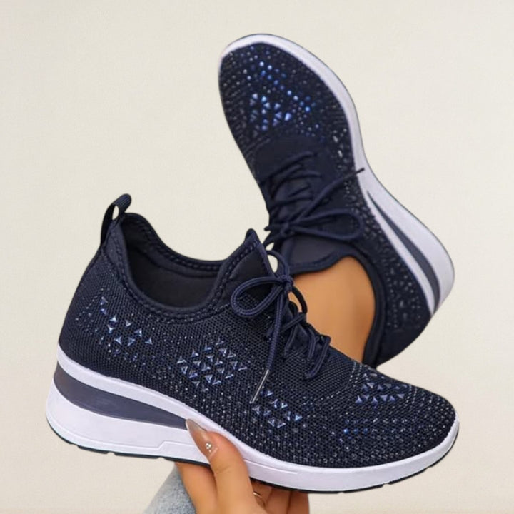 Ladina – orthopädischer Knit-Sneaker mit Glanzdetails