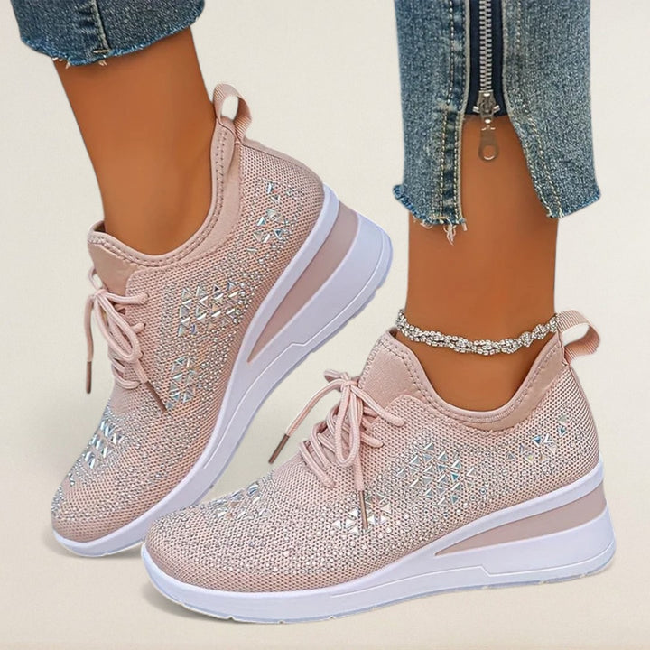 Ladina – orthopädischer Knit-Sneaker mit Glanzdetails