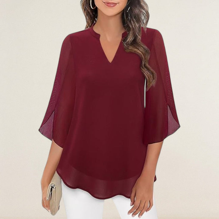 Claudia – Luftigi Bluse mit eleganter Linie