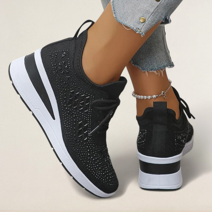 Ladina – orthopädischer Knit-Sneaker mit Glanzdetails