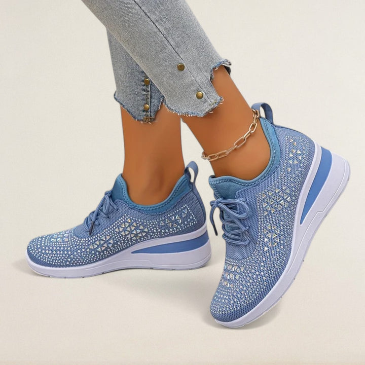 Ladina – orthopädischer Knit-Sneaker mit Glanzdetails