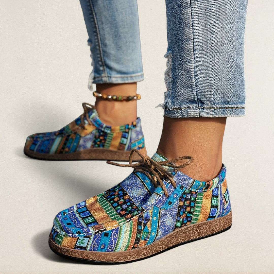 Rahel – orthopädischer Komfort-Schnürschuh im Canvas-Look