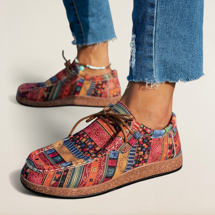 Rahel – orthopädischer Komfort-Schnürschuh im Canvas-Look