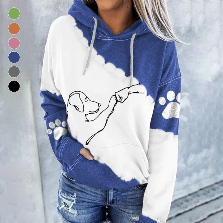 Trendy, lässiger Hoodie mit digitalem Druck