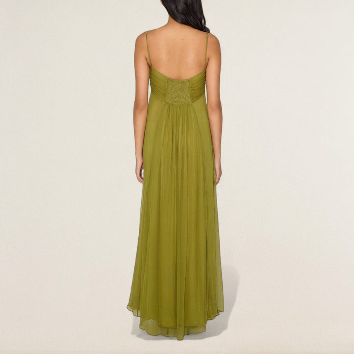 Leandra – Fliessends Maxikleid mit feiner Trägerform