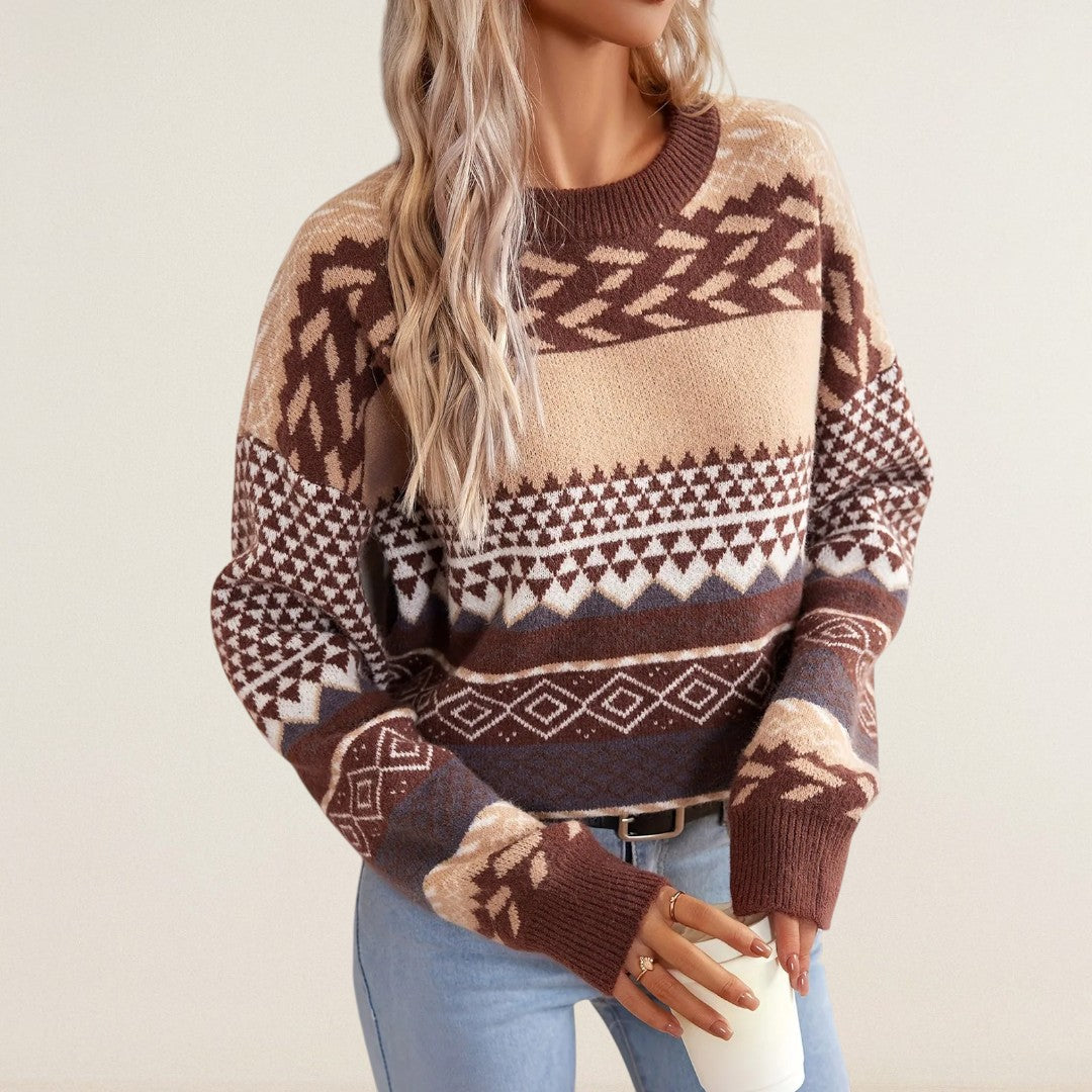 Tabea – Pullover mit grafischem Strickmuster