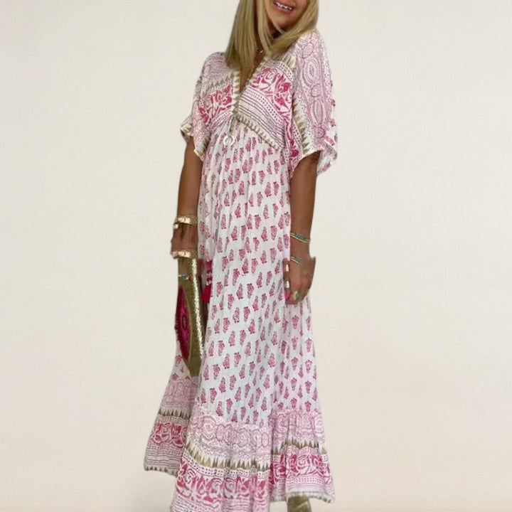 Anina – luftigs Boho-Maxi mit Bordüre