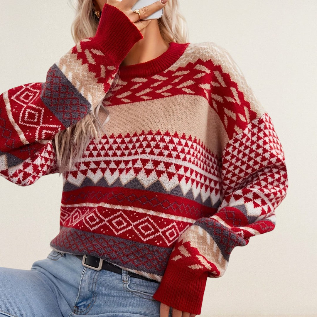 Tabea – Pullover mit grafischem Strickmuster