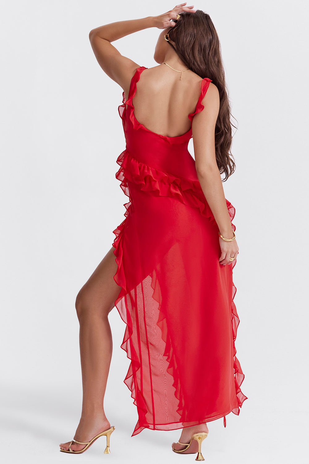 RHEA | ELEGANT DRESS WeissH A SIDE SLIT