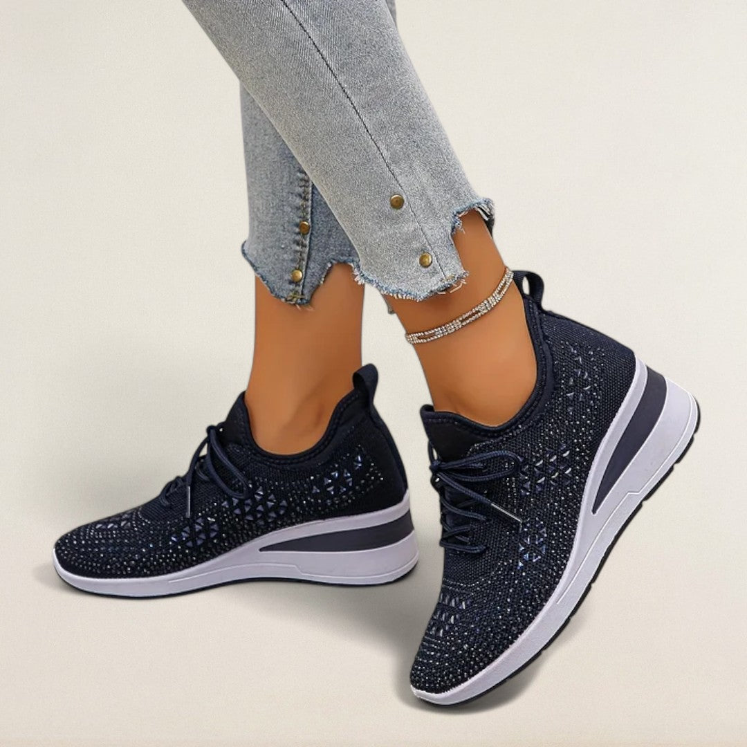 Ladina – orthopädischer Knit-Sneaker mit Glanzdetails