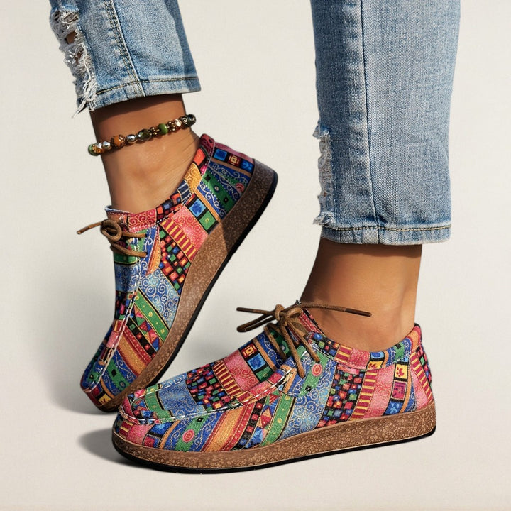 Rahel – orthopädischer Komfort-Schnürschuh im Canvas-Look