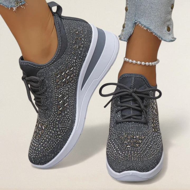 Ladina – orthopädischer Knit-Sneaker mit Glanzdetails