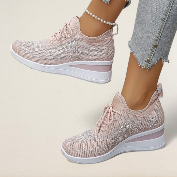 Ladina – orthopädischer Knit-Sneaker mit Glanzdetails