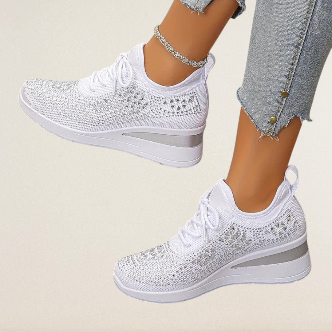Ladina – orthopädischer Knit-Sneaker mit Glanzdetails