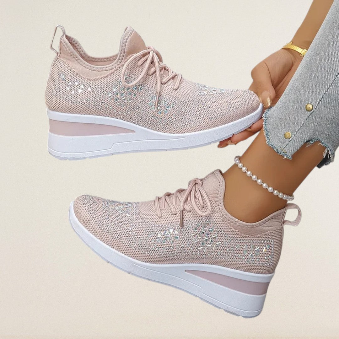 Ladina – orthopädischer Knit-Sneaker mit Glanzdetails