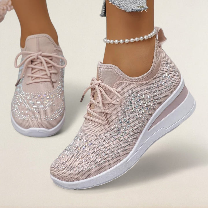 Ladina – orthopädischer Knit-Sneaker mit Glanzdetails