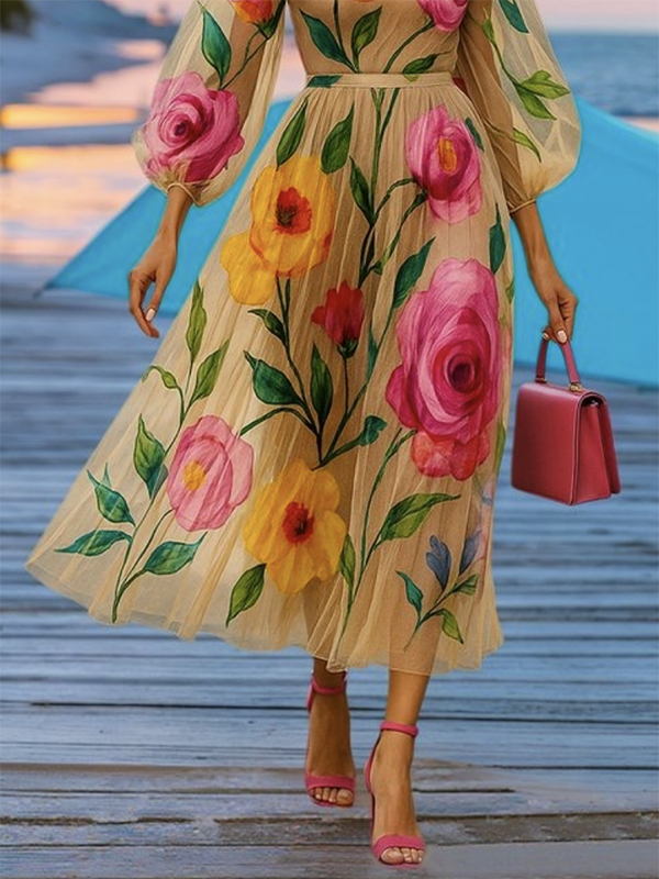 Maravilla – Geborduurde Bloemenjurk