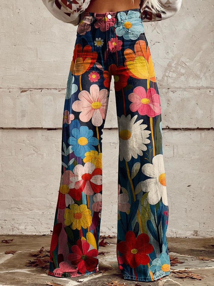 Briselle™ | Elegant Floral Trousers