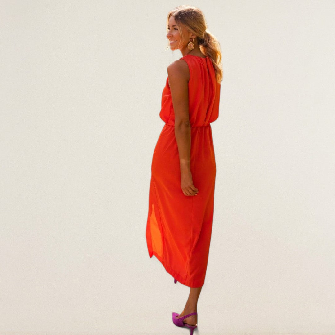 Fabienne – Elegantes Midi-Kleid mit raffiniertem Schnitt