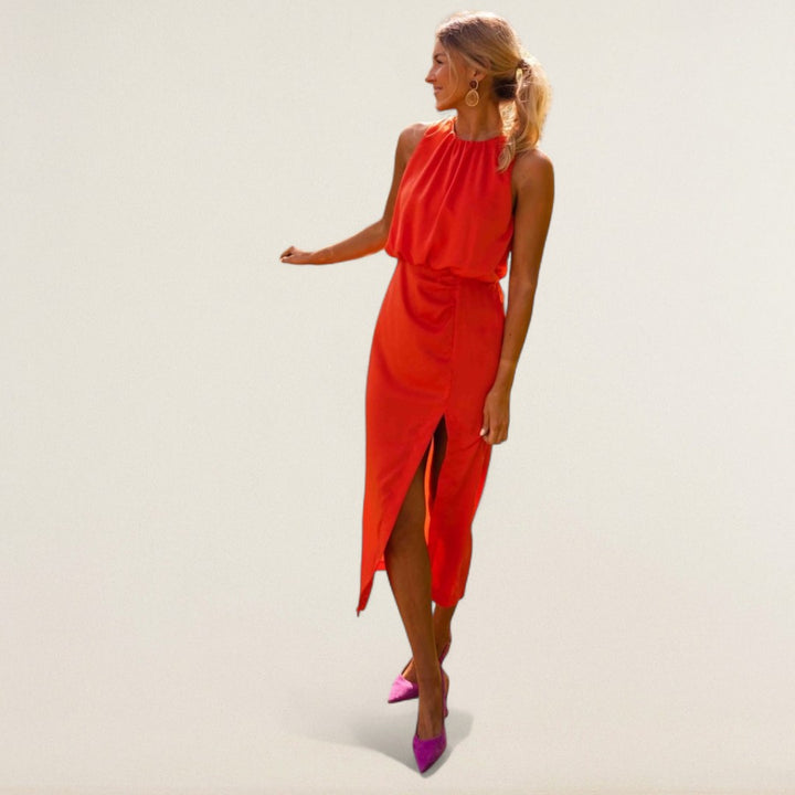 Fabienne – Elegantes Midi-Kleid mit raffiniertem Schnitt