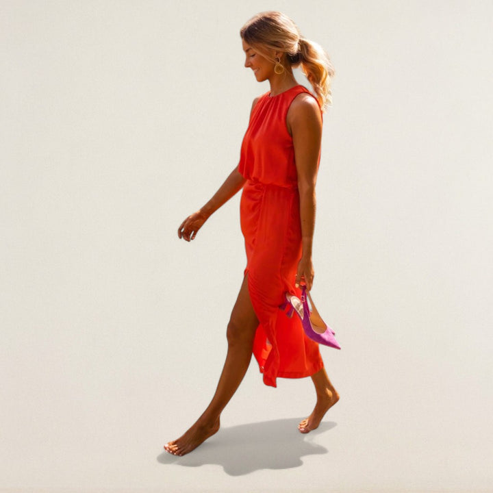 Fabienne – Elegantes Midi-Kleid mit raffiniertem Schnitt